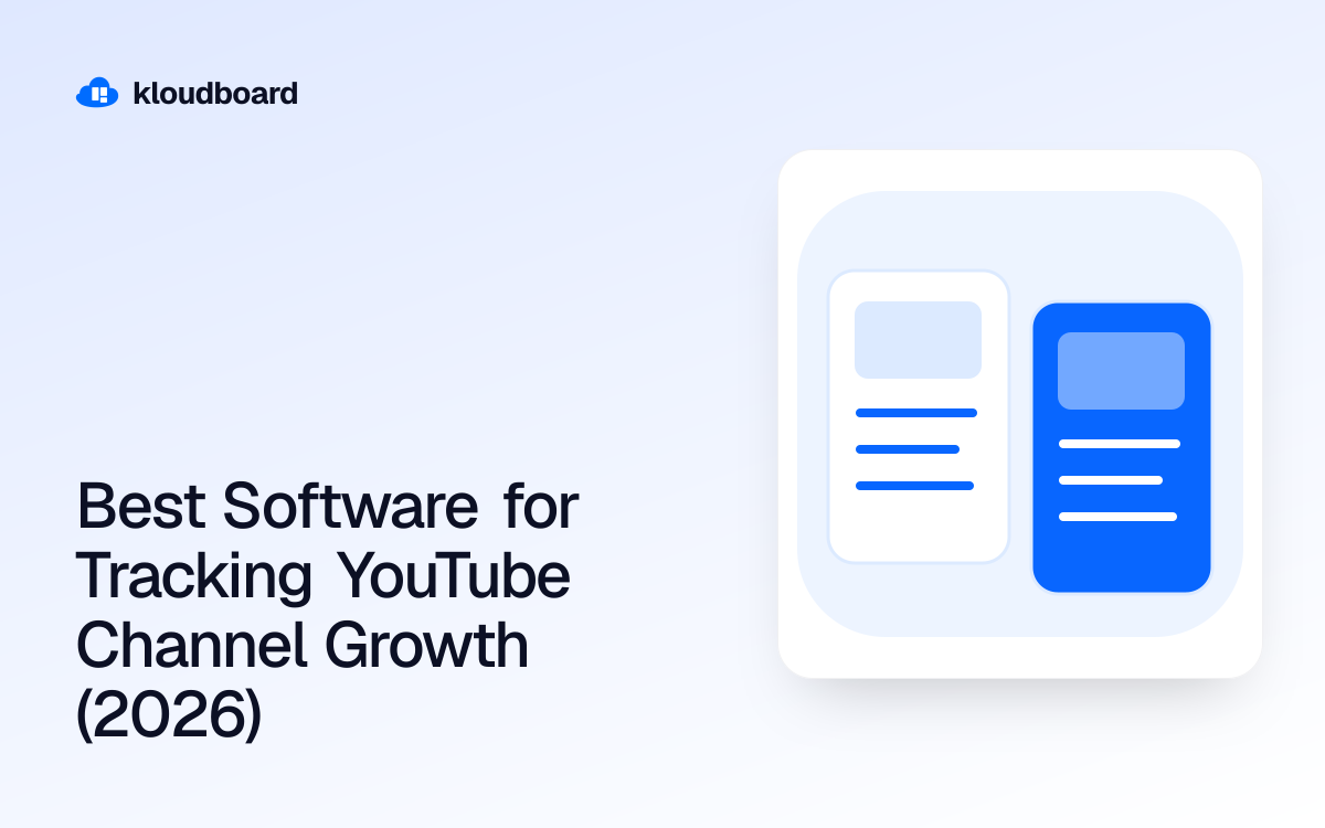 Best Software for Tracking YouTube Channel Growth (2026) — two comparison cards side by side.